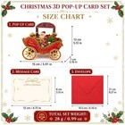 3d Pop-up Intage  Elegant Santa Christmas Card With Envelope Style C