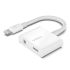 Belkin Rockstar 3 5mm To Lightning Charge Adapter  White