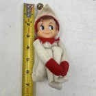 Japan Lot Of 6 Pixie Elf Knee Hugger   Sitter Elves Vintage Christmas Ornament