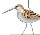Sandpiper Metal With Capiz Finish Shore Bird Ornament 