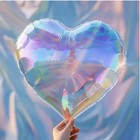6pcs Gradient 18 Inch Heart Shaped Holographic Balloons Digital Era Birthday Not