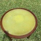 Imperial Grand Rapids Mahogany 30    Top Accent Table W  Green Leather Top
