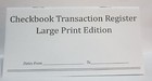 5  Easy To Read Checkbook Transaction Register Large Print Check Book Registers 