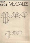  Mccalls 4104 Misses  Size 10-14 Unlined Coat Or Jackets Sewing Pattern Vintage