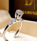 Shiny Silver White Sapphire Ring Women Wedding Engagement Jewelry Size 6-10