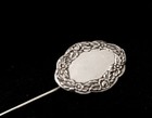 Kirk   Son Sterling Antique Floral Oval  Hatpin Stick Pin  1673 Add Your Initial