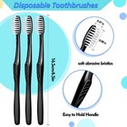 1000 Pcs Disposable Toothbrushes Bulk Individually  Black