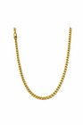 Men   s Cuban Link Chain Necklace 6mm 22in Gold Pvd Stainless Steel Box Clasp