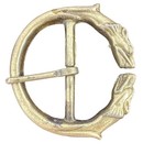 Vintage Dragon Head Belt Buckle Unique Design Gold Tone Metal Accessory