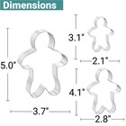 Job Jol Gingerbread Man Cookie Cutters 3 Pcs  3    Man  Green