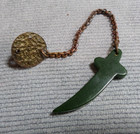 Vintage Antique Bakelite Jewelry Button Accessory Sword   Chain