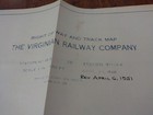 1950 s Virginian Railway Co Seawalls Point Va Right Of Way   Track Map