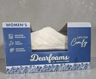 Dearfoams Women   s White Faux Fur Memory Foam Slip-on Slippers Us 7-8 M