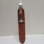 Ww2 Vintage Fighting Knife Dagger W  Leather Sheath Unbranded Trench Art