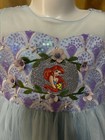Disney Ariel Tulle Dress Light Blue Purple Sequins Ruffled Hem Appliqu  