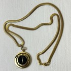 Anne Klein Watch Pendant Necklace Snake Chain 32  - Not Working - Vintage