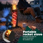 Rocket Stove For Cooking Portable Wood Burning Wood Fire Camping Backyard Coo   