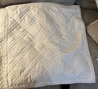 2 Ralph Lauren Regent Diamond Stitch Ivory Cream Quilted Euro Shams  330 Rare