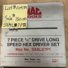 Mac Tools Seven Piece 3 8 Inch Drive Long Speed Hex Driver Set