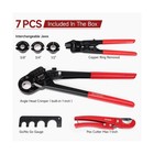 Icrimp Angle Head Pex Crimping Tool Kit For 3 8 1 2 3 4 1-inch With Copper Ri   