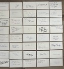  63  Huge Signed Basketball Hall Of Fame Hof Index Card Lot Tough Names Vintage 