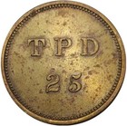  1850 s  New York City Ny-914b  r-8  Daguerrian T P D Eagle Merchant Token