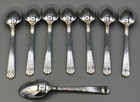 Aria  By Christofle France Silverplate Set Of 8 Demitasse Spoons 4 