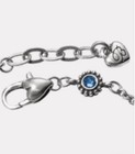 Brighton Twinkle Silver   Sapphire Crystal Anklet Nwt W fabric Pouch