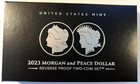 2023s Us Mint Morgan   Peace Reverse Proof Silver Dollars Two-coin Set Ogp W coa