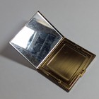 Vintage Mother Of Pearl Basketweave Makeup Compact W Mirror   Powder Puff