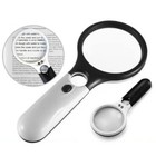 Handheld 3 Led Light 45x Magnifier Magnifying Glass Reading Jewelry Loupe Lens