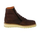 Mens Work Boots Real Leather Brown Anti Slip Soft Toe Zipper Botas Trabajo