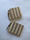 Antique 1920   s Men   s Blue   White Striped Linen Cuffs For Shirt