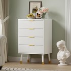 Chest Of 4 Drawers Dresser For Bedroom Nightstand Storage Organizer Wood Cabinet