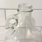 Vintage Clear Glass 1 2 Gallon Jug With Finger Loop Handle And Threaded Neck