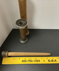 3 Vintage Antique Industrial Textile Wood Spools Spindles Thread Bobbins Tube
