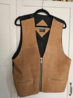 Vintage Protest Men s Suede Leather Zip Up Vest Size L Excellent Condition