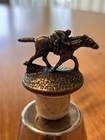Blanton   s Bourbon Whiskey Cork Bottle Stopper Race Horse Jockey Letter    n   
