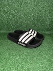 Adidas Originals Sandals Mens Size 8 Black White Slides Casual Comfort Slip On