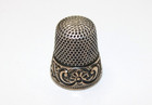 Vintage Ketcham And Mcdougall Sterling Silver   14k Gold Thimble Size 8 Antique