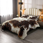 Sheep Fur Wool Bedding Set Soft Kids Brown Sheep Hair Comforter Women Men Farmho