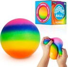 3 75 Inch Rainbow Stress Ball - Calming Fidget   Sensory Toy For Adults And Kids