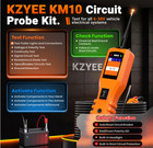 Probador De Circuitos Automotriz 12v 24v Mult  metro Digital Cable 40ft  Nuevo