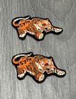 Vintage 57th Tiger Embroidered Patch Pair - Fraternal Organization Collectible