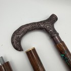 Vintage Solid Brass Designer Handle Wooden Walking Stick Antique Style Cane Gift