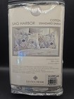 Levtex Home Sag Harbor Cotton Sham Euro Blue White  Quilted Standard