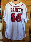 Lance Carter Game Used Worn Portland Sea Dogs Home White Jersey