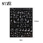 9 Sheets Christmas Glitter Nail Art Stickers Decals Self-adhesive Snowflake