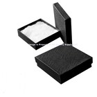 100 Black Swirl Cotton Filled Jewelry Packaging Gift Boxes 3 1 2  X 3 1 2  X 1 