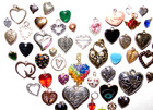 Vintage-mod Lot Of 50 Charm Pendant Valentine s Day Hearts Rhinestone Glass  